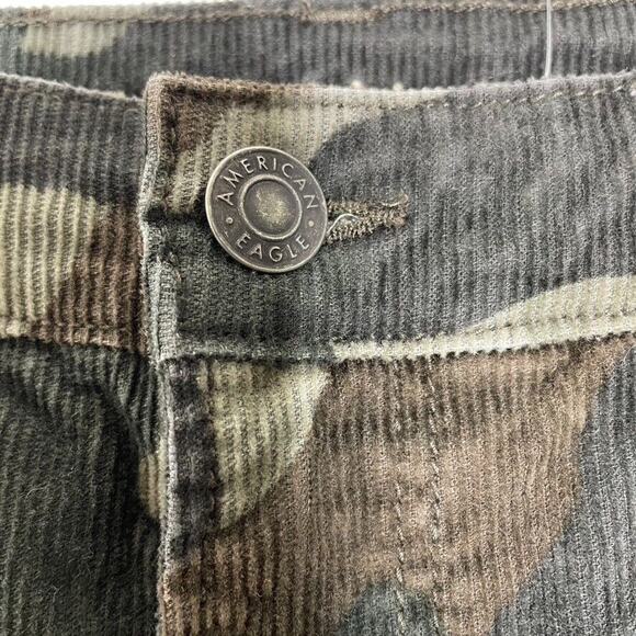 American Eagle Camouflage Super Stretch Corduroy Mom Jean Ankle Pants 10 Womens - Picture 3 of 12